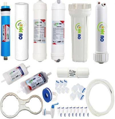 ONE RO Filter Kit Of 80 GPD RO Water Purifier Service Kit of filter Solid Filter Cartridge