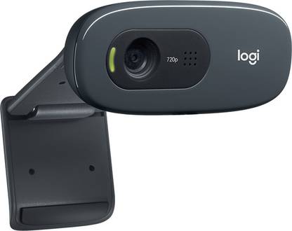 Logitech C-270 HD WEBCAM 3 HD  Webcam with Built-In Microphone with Night Vision USB Connectivity