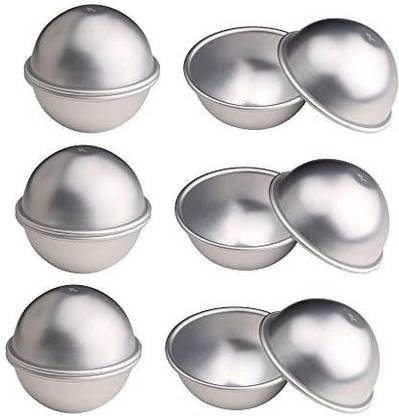 WARMBUY 12 Pcs Diy Metal Bath Bomb Molds, Set Of 6