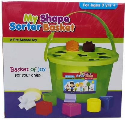 Shoppernation High Quality Shape Sorter Puzzle Bucket for kids (10 Shapes)