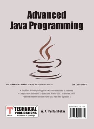 Advanced Java Programming for GTU 18 Course (VI- CSE/Prof. Elec.-III - 3160707)