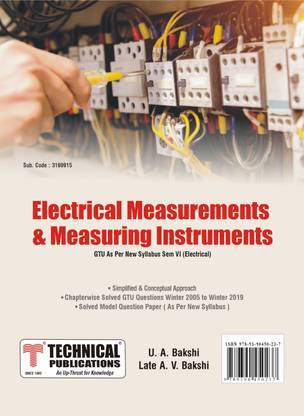 Electrical Measurement & Measuring Instruments for GTU 18 COURSE (VI- Electrical - 3160915)