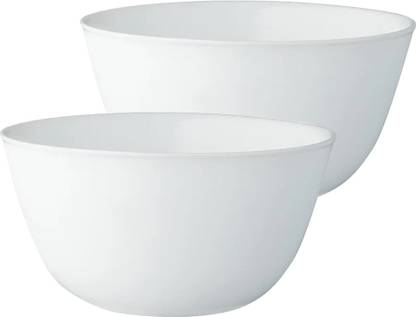 BOROSIL Opalware Serving Bowl Pack of 2 (1.5Ltr+1.5Ltr) Opalware Mixing Serving Bowl Microwave Dishwasher Safe