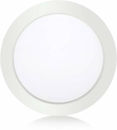 SERENITY LIGHTS Led Ultra Slim Panel 9 Watt Round Warm White White pack of 4 Ceiling Light Ceiling Lamp