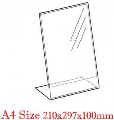 Rudrax 1 Compartments Holder A4 Size Acrylic Display Stand Paper Holder || Acrylic Signage Holder || Acrylic Photo Frame || Menu Stand A4 -Size ( 8.25 X 11 Inches Inch x 3 PCS) HIGH Profile (White) Acrylic Tent Card Holder Display Stand Acrylic Photo Frame A4 Meeting Stand 8.25 X 11 Inches Inches A4 Portrait Paper Holder Acrylic Signage