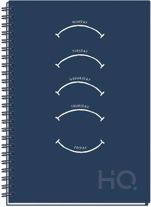 NAVNEET HQ Case Bound Note Book U.V Wiro Corporate Edge Book A5 Notebook Single Line 192 Pages