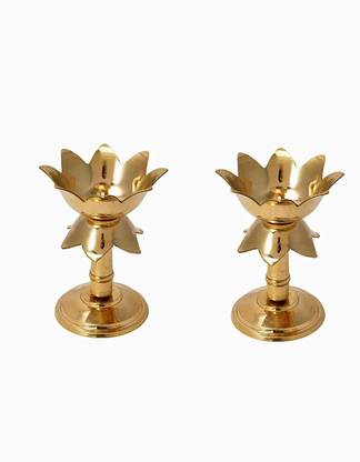 damurhu Brass (Pack of 2) Table Diya Set