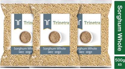Trinetra Best Quality Jowar Sabut (Sorghum Whole Grain)-500gm (Pack Of 3) Sorghum