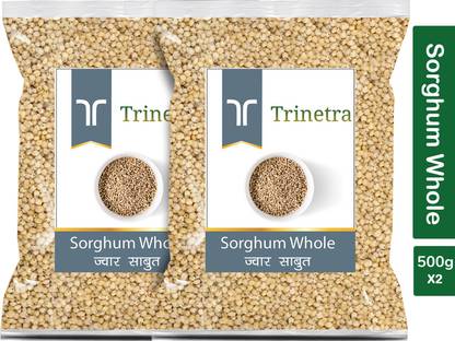 Trinetra Best Quality Jowar Sabut (Sorghum Whole Grain)-500gm (Pack Of 2) Sorghum