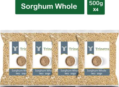 Trinetra Best Quality Jowar Sabut (Sorghum Whole Grain)-500gm (Pack Of 4) Sorghum