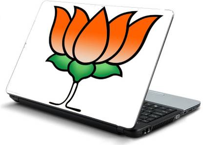 Geek BJP Kamal Logo Vinyl Laptop Skin decal Poster 15.6 - For All Laptop & Notebook Vinyl Reusable Laptop Skin Compatible for 15.6 inch