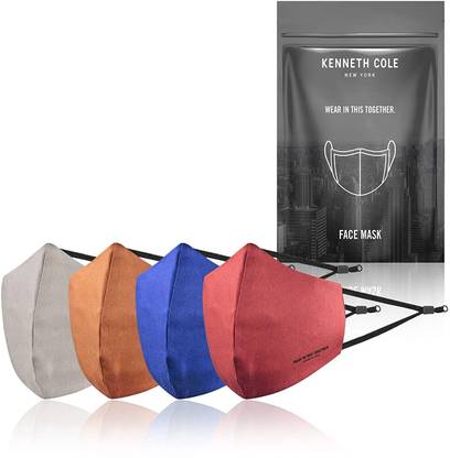 Kenneth Cole Unisex Multicolour Pack Of 4 Anti Pollution Anti Heat Anti Dust Mask Multilayer Reusable Outdoor Face Mask KCPASTLEMLTPO4 Reusable, Washable Cloth Mask With Melt Blown Fabric Layer