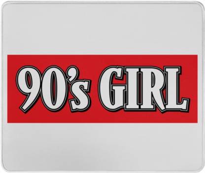 SKY DOT 90s Girl (with background) Non Slip Base Mousepad