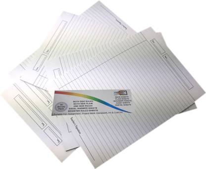 MAJESTIC BASKET High Quality One Side Ruled White Project/ Assignment/ Practical / Homework Sheets [Pack of 5 - 100 Sheets] One Side Rule A4 90 gsm Multipurpose Paper