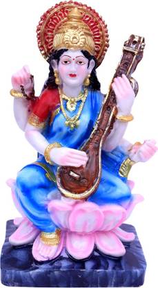 guniba idol saraswati,saraswati statue, saraswati murti,saraswati idol,statue saraswati Decorative Showpiece  -  18 cm