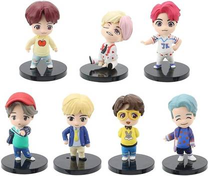 PLA Giftmart Kpop Star Idol BTS Group Mini Figures Set Bangtan Boys Model Toys Doll