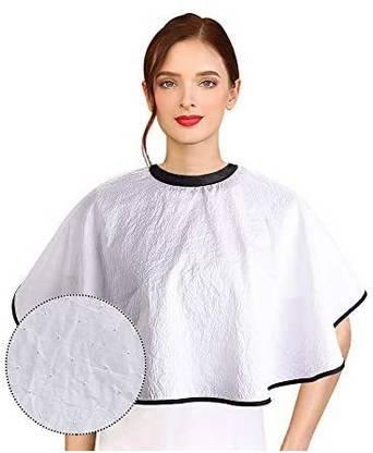 Noverlife Makeup Cape With Little Dots, Short Makeover Bib Beauty Salon Smock For Clients, Lightweight Comb-Out Beard Shavin