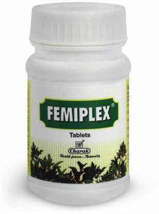 CHARAK Femiplex Tablets - Reduce excessive Vaginal Discharge (75 Tablets X 4)