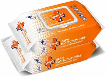 Savlon Germ Protection Wipes - 72s Pack