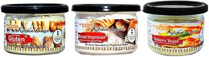 CCDS Bread Improver, Instant Yeast and Gluten Flour Combo Pack Yeast Solid