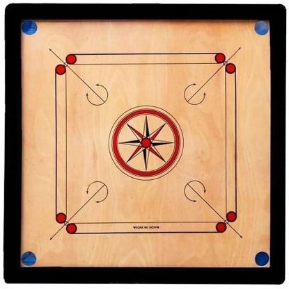DTD 32"x 32" inch Carrom Board with 20 Crystal Coins, Striker & 10gm 81 cm Carrom Board