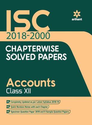 Isc Chapterwise Solved Papers Accounts Class 12th