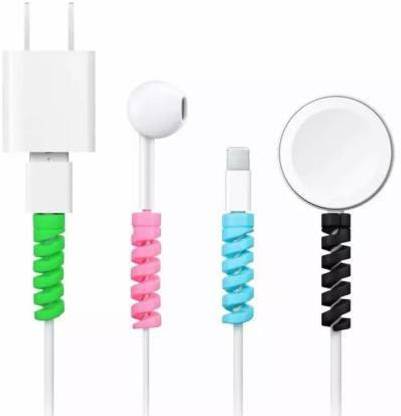 I.P.L. Charging Cable Protector Cable Management Organizer Protective Spiral Tube Wire Protectors Cord Sleeve Line Saver for USB, PC, Cell Phones, Computer, Laptop, Android Charger Phone (8 Pieces) Cable Protector