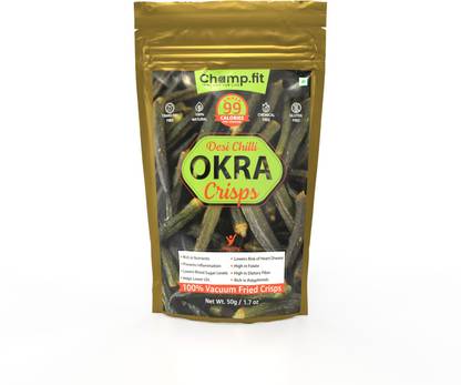Champ.fit Desi Chilli Okra Crisps Chips