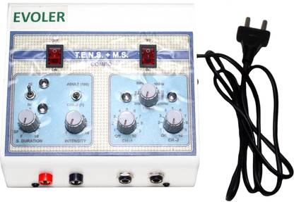 EVOLER MINI TENS 2 CHANNEL AND MUSCLE STIMULATOR MACHINE Tens & Muscle Stimulator Electrotherapy Device