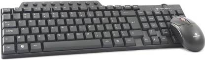 ZEBRONICS JUDWAA 555 Combo Mouse and Wired USB Standard Laptop Keyboard Compatible with Desktop, Laptop, Mac stand support,multimedia_keys,Judwaa 555
