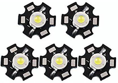 SYMFONIA 3 Watt White SMD LED Diode Bulb Lamp with Heatsink (5 pcs) Light Electronic Hobby Kit