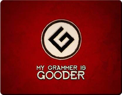 HOMYA My Grammer is Gooder Design 3D Print High Resolution Non Slip Base Mousepad