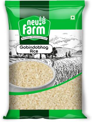 Neu.Farm Gobindobhog Rice - Ambemohar Rice - Aromatic Gobindobhog Rice - 16 to 18 Months Old Rice Gobindobhog Rice (Small Grain, Raw)