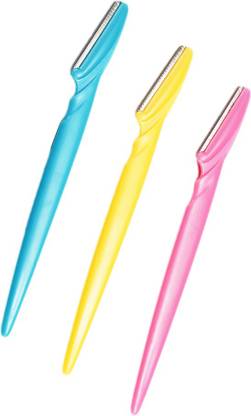 ELEGANTSTYLER Eyebrow Razor, Facial Razor and Multipurpose Exfoliating Dermaplaning Tool, 3 Razors, Men & Women