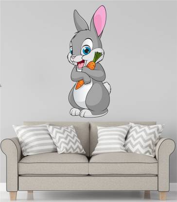 BALKRISHNA WALL STICKER 60 cm RABBIT Self Adhesive Sticker