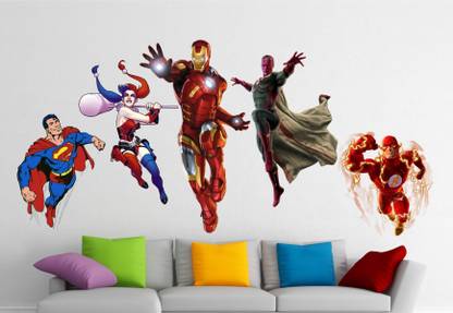 BALKRISHNA WALL STICKER 89 cm NEW SUPER HERO WALL DECAL Self Adhesive Sticker
