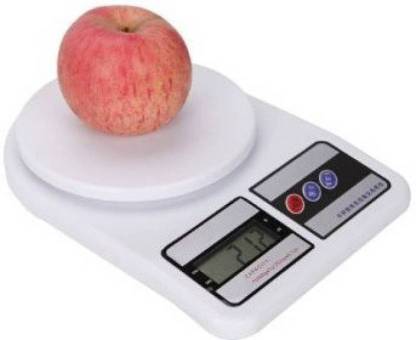 MEZIRE 10kgs Electronic LCD Multipurpose SF-400 Kitchen Weighing Scale (White) Weighing Scale