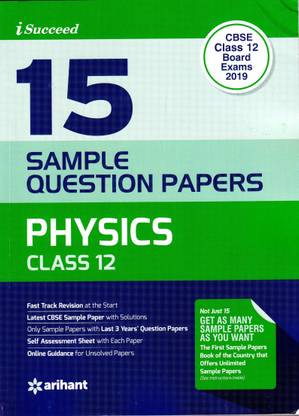15 Sample Question Papers Physics Class 12th Cbse