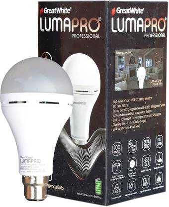 Greatwhite 9 W Inverter Round B22 Inverter Bulb