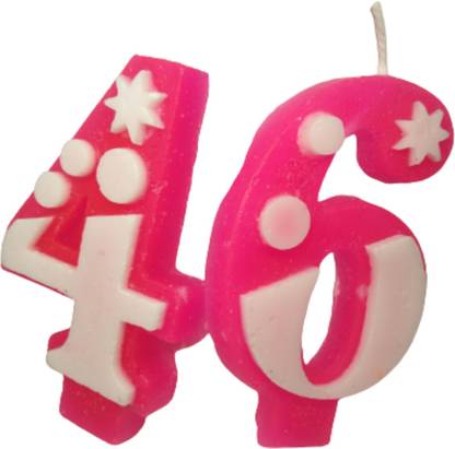 Naveen birthday cake candle number 46 Candle