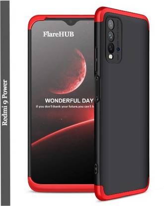 FlareHUB Back Cover for Redmi 9 Power 3in1 360 Full Body Protection Double Dip Matte Hard Back Case Cover