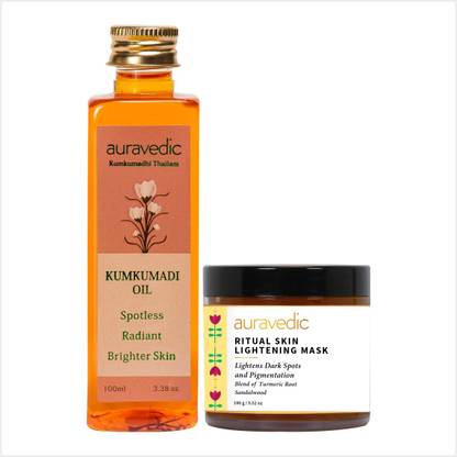 AURAVEDIC Pigmentation Mask And Face Brightening Oil Combo