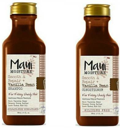 Maui Moisture SMOOTH & REPAIR + VANILLA BEAN SHAMPOO & CONDITIONER 2 X 385 ML MADE IN USA