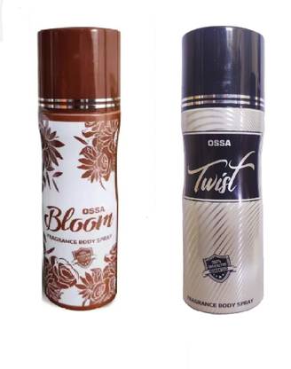 OSSA 1 BLOOM and 1 TWIST deodorant, 200 ml each(Pack of 2) Body Spray  -  For Men & Women