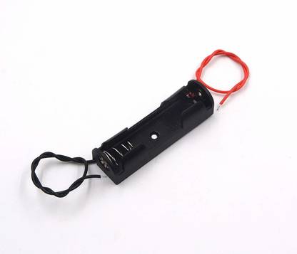 DHRUV-PRO Single AA Battery Holder, 1 X 1.5V AA Battery Holder, AA Battery Holder with Leads Wires Electronic Components Electronic Hobby Kit