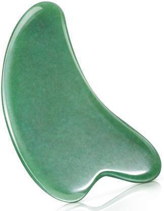 India Online Shopping Gua Sha Tool, NICEAUTY Natural Gua Sha Jade Stone Guasha Board for Facial Skincare, Extended Arc Design Gua Sha Scraping Massage Tools for SPA Acupuncture Therapy Trigger Point Treatment