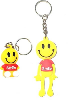 Aksica Set of 2 Smiley Emoji Key Chain