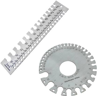 Scorpion Round Stainless Steel Wire Gauge 1-36 Marking |Stainless Steel Wire Thickness Gauge Marked with MM Hole Gauge