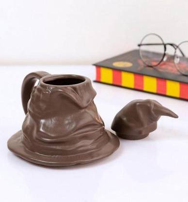 EMERGE Ceramic 3D Coffee Sorting Hat, Brown 300 ML Ceramic Coffee Mug