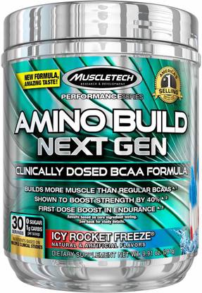 Muscletech Performance Series Amino Build Next Gen (Intra Workout, 0 Sugar, 1g Carbs) BCAA